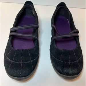 Lands End girls Mary Jane black shoes size 1